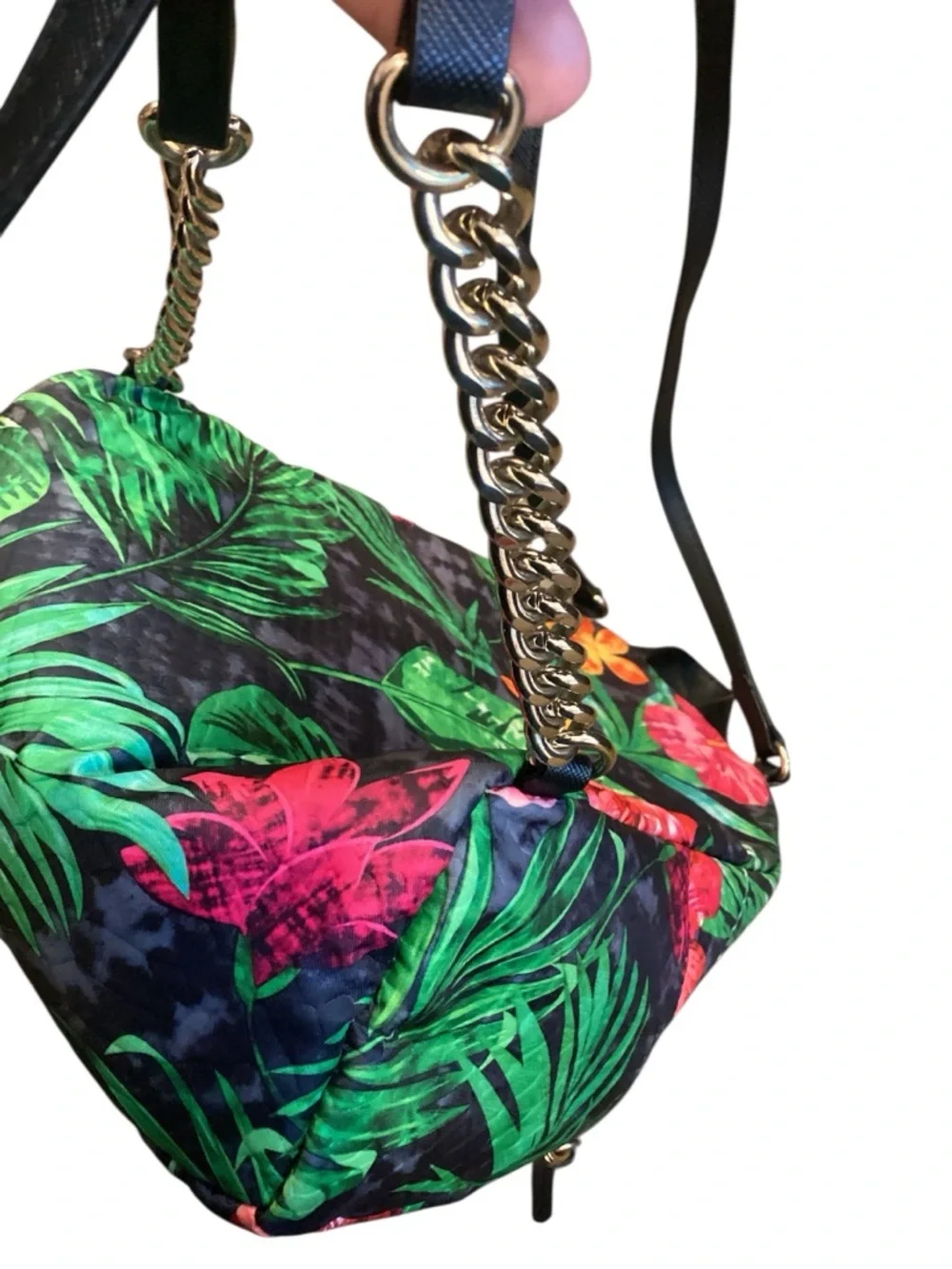 Victoria's Secret Tropic‎ Jetsetter Mini Backpack Gold Chain Accent Straps